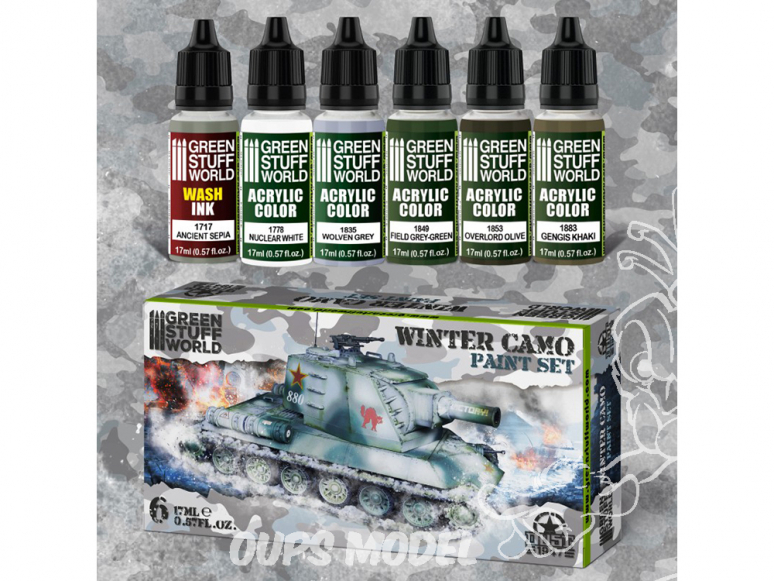 Green Stuff 10272 Set Peinture Camouflage Hiver