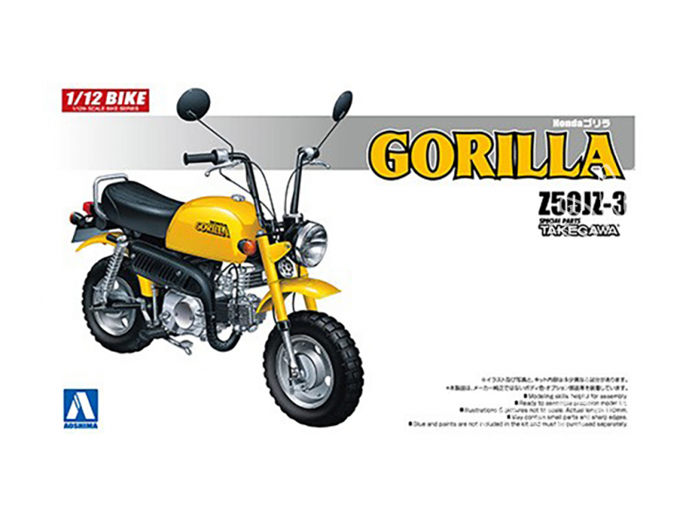 Aoshima maquette moto 58718 Honda Gorilla Z50JZ-3 Pièces Takegawa 1/12