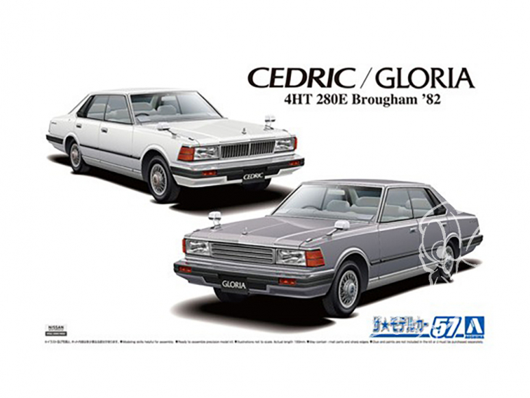 Aoshima maquette voiture 59159 NISSAN P430 CEDRIC ou GLORIA 4HT 280E Brougham '82 1/24