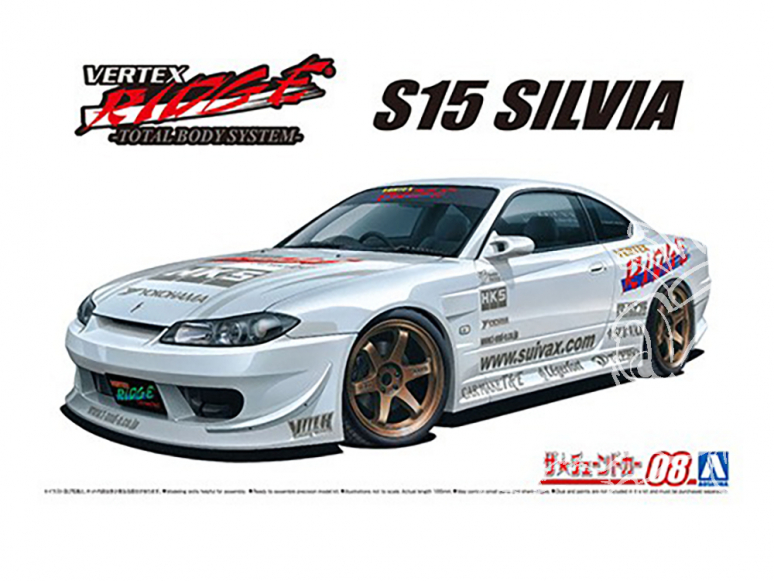 Aoshima maquette voiture 058381 NISSAN VERTEX S15 SILVIA '99 1/24