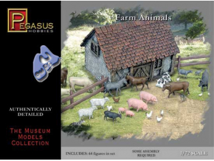 Pegasus maquette figurines 7052 ANIMAUX DE LA FERME 1/72