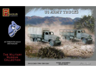 Pegasus maquette militaire 7651 CAMIONS ARMEE US WWII 1/72