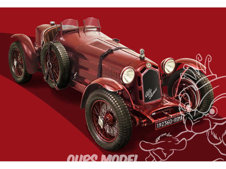 Italeri maquette voiture 4708 Alfa Romeo 8C 2300 Roadster 1/12