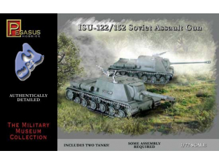 Pegasus maquette militaire 7670 CANONNIER ISU-122/152 1/72