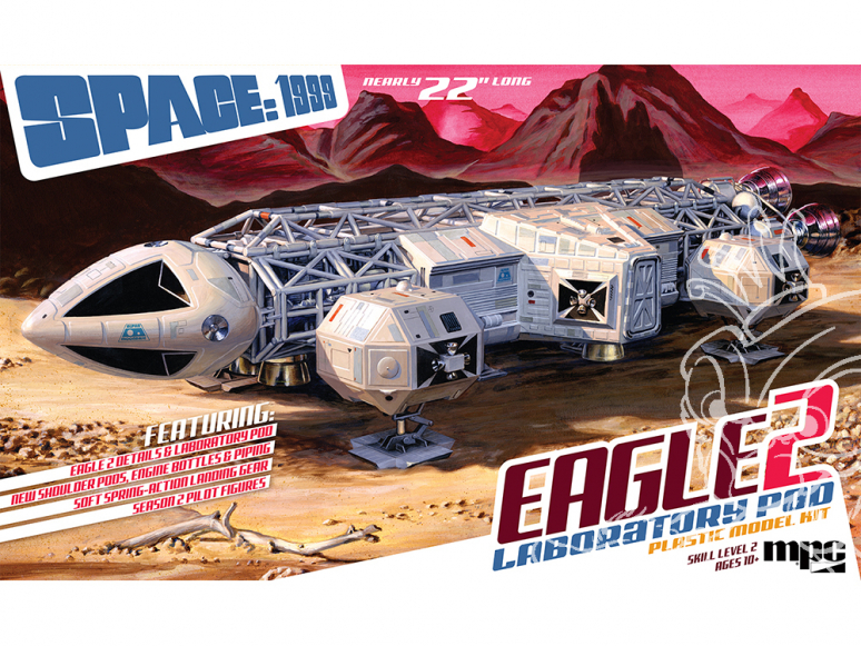 MPC maquette fiction 923 Cosmos 1999 ou Space 1999 Eagle II avec Lab Pod 1:48