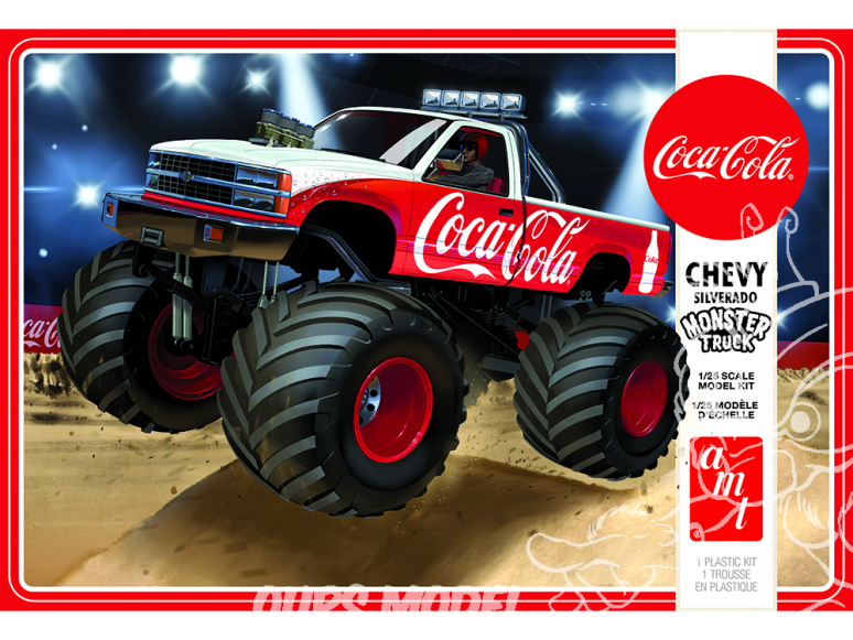 AMT maquette camion 1184 1988 Chevy Silverado Monster Truck (Coca-Cola) 1/25