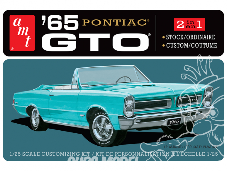 AMT maquette camion 1191 Pontiac GTO decapotable 1965 1/25