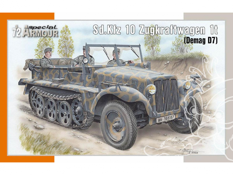 Special Hobby maquette militaire 72021 Sd.Kfz 10 Zugkraftwagen 1t (Demag D7) 1/72