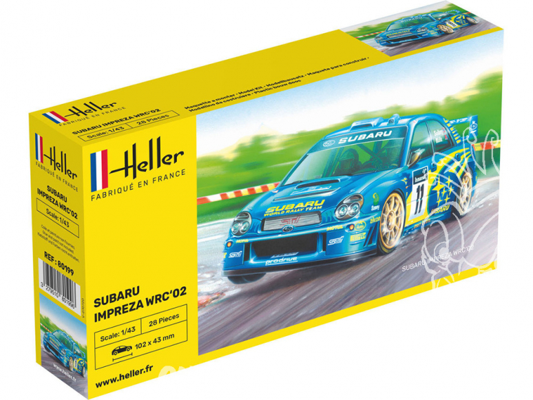 HELLER maquette voiture 80199 Subaru Impreza WRC &3902; 1/43