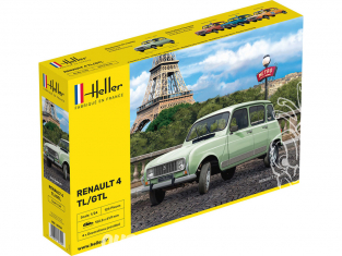 HELLER maquette voiture 80759 Renault 4L Version GTL 1/24