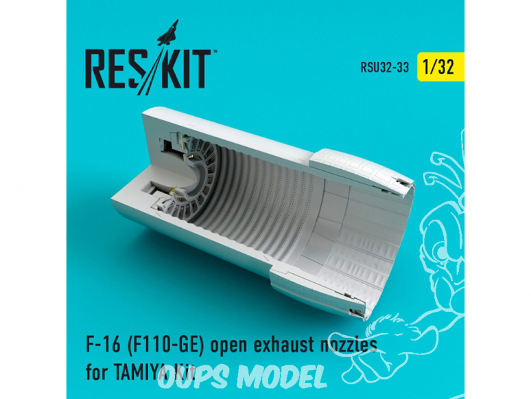 ResKit kit d'amelioration avion RSU32-033 Tuyère pour F-16 (F110-GE) open pour kit Tamiya 1/32