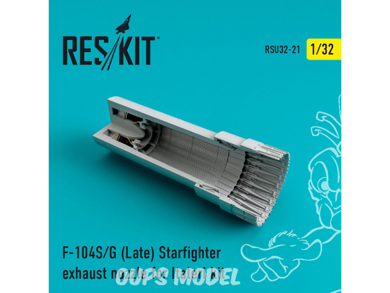 ResKit kit d'amelioration avion RSU32-0021 Tuyère pour F-104 Starfighter (S/G Late) kit Italeri 1/32