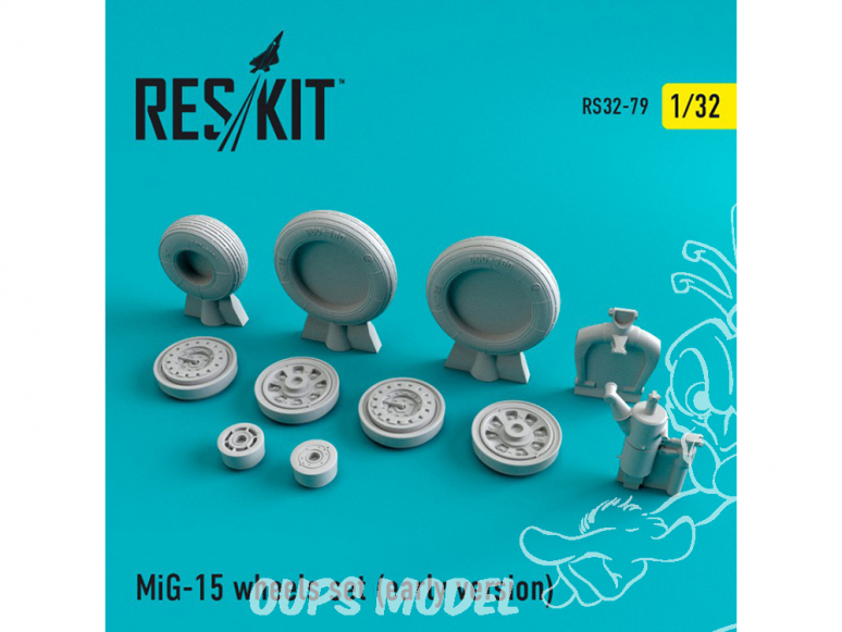 ResKit kit d'amelioration Avion RS32-0079 Ensemble de roues resine MiG-15 (early version) 1/32
