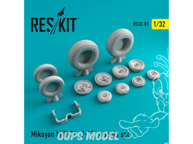 ResKit kit d'amelioration Avion RS32-0089 Ensemble de roues resine MiG-29 (9-13) 1/32