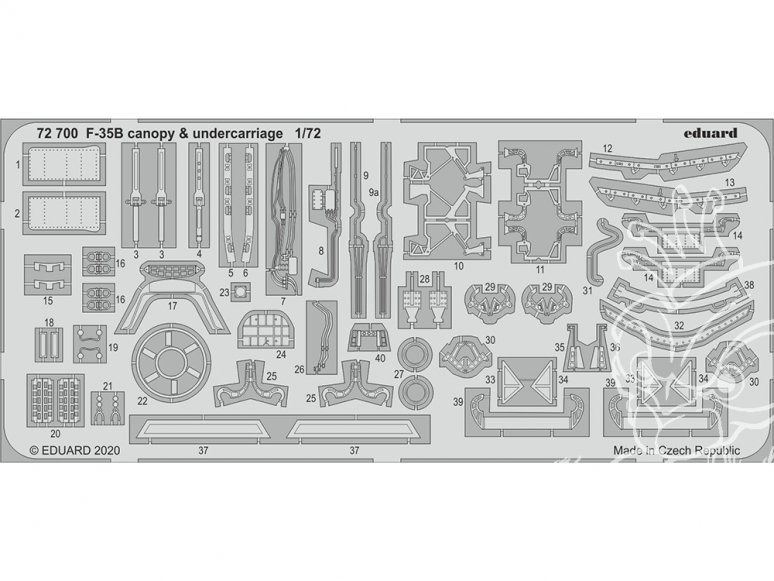 Eduard photodecoupe avion 72700 Undercarriage & Verrière F-35B Italeri 1/72