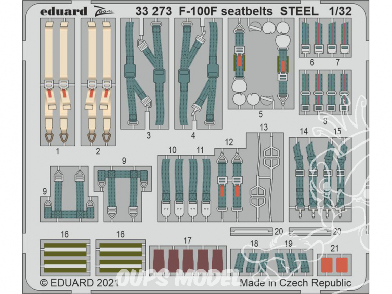 Eduard photodécoupe avion 33273 Harnais métal F-100F Trumpeter 1/32