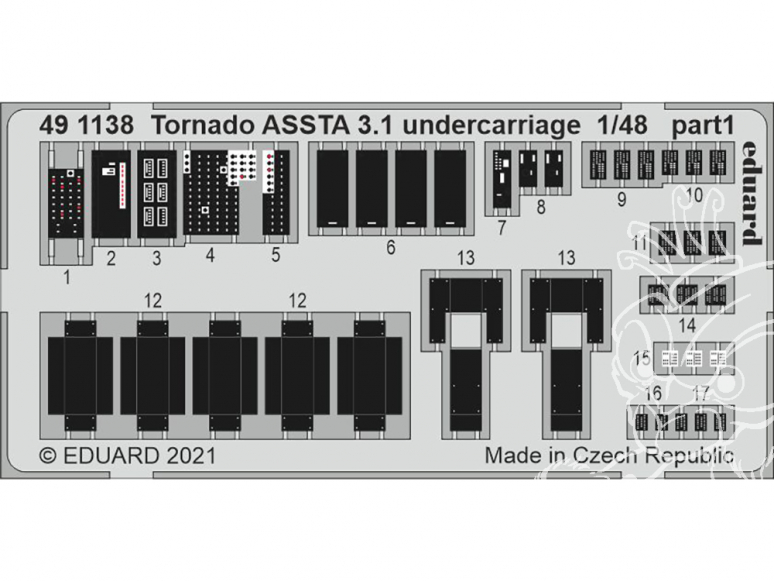 EDUARD photodecoupe avion 491138 Undercarriage Tornado ASSTA 3.1 Revell 1/48