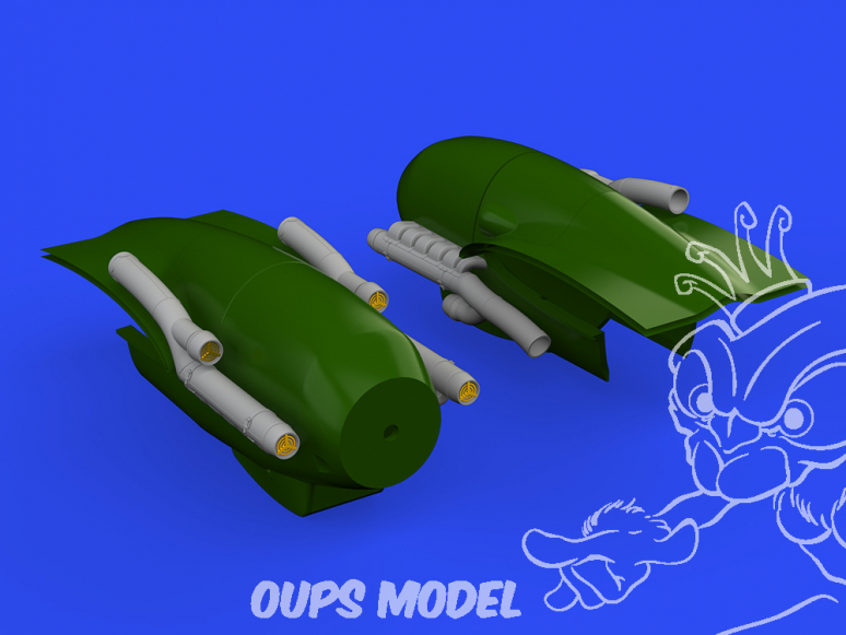 Eduard kit d'amelioration avion brassin 648606 Pipes d'échappement Messerschmitt Bf 110G-4 Eduard 1/48