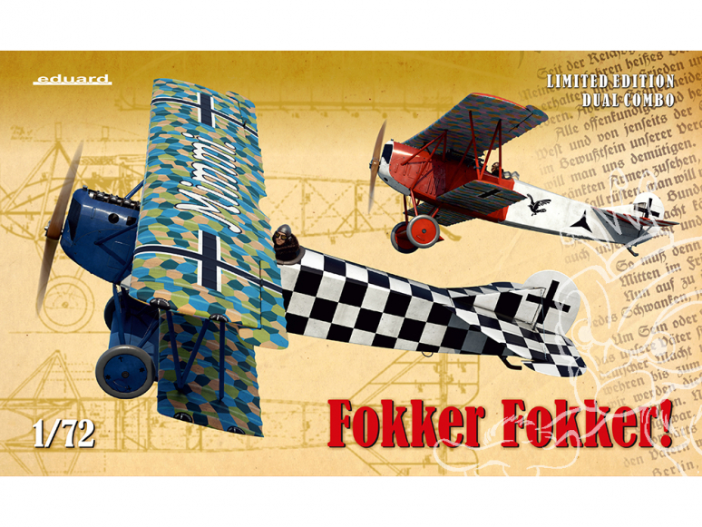 EDUARD maquette avion 2133 Fokker Fokker ! Fokker D.VII Edition Limitée Dual Combo 1/72