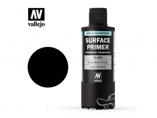 Vallejo Surface Primer 74660 Appret acrylique Polyuréthane Noir 200ml