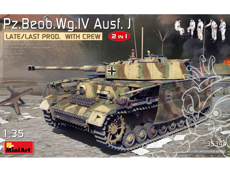MINI ART maquette militaire 35344 Pz.Beob.Wg.IV Ausf. J LATE/LAST PROD. 2 IN 1 avec equipage 1/35