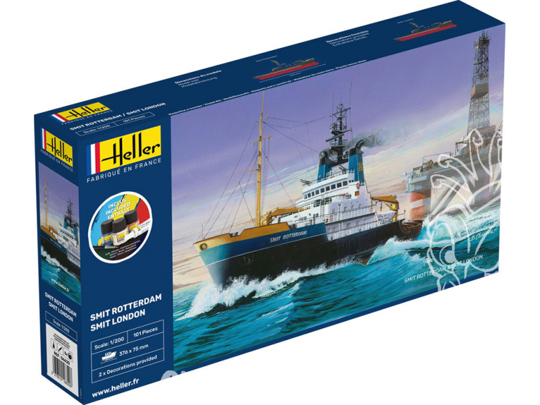 Heller maquette bateau 56620 STARTER KIT Smit Rotterdam 1/200