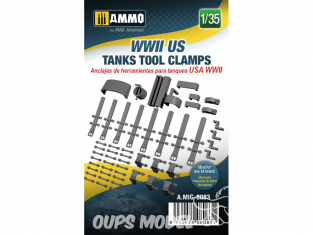 Ammo Mig accessoire 8083 WWII US Tank tool clamps 1/35