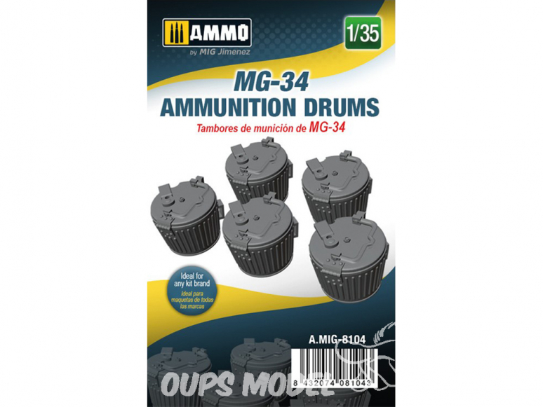 Ammo Mig accessoire 8104 Tambours de munitions MG-34 1/35