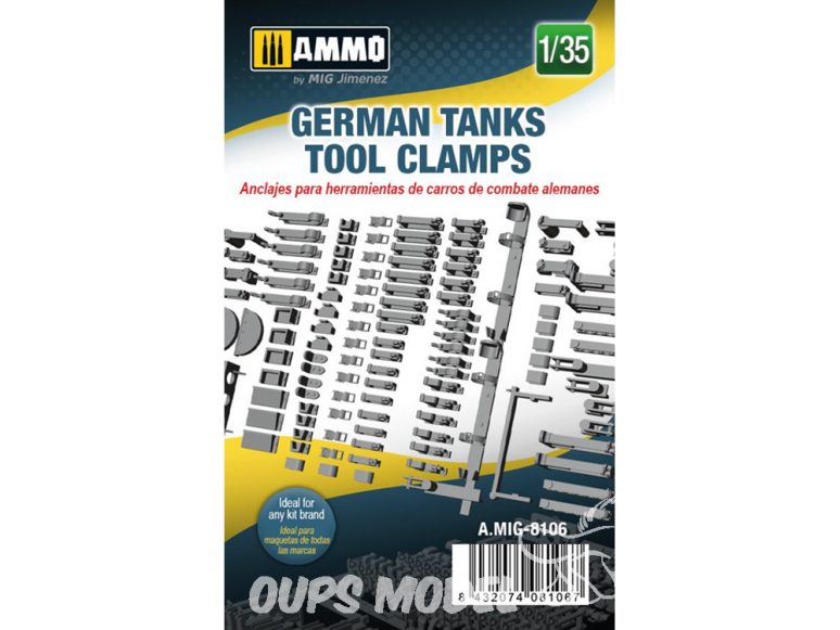 Ammo Mig accessoire 8106 Chars Allemands Tool clamps 1/35