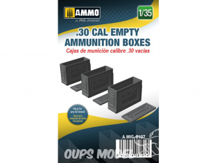 Ammo Mig accessoire 8107 Boites de munitions vides Calibre .20 1/35