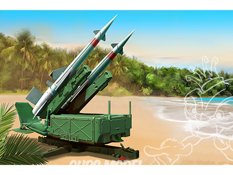 TRUMPETER maquette militaire 02353 Lanceur soviétique 5P71 avec missiles 5V27 Pechora (SA-3B Goa) chargées 1/35