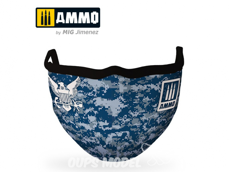 MIG 8073 Masque réutilisable Ammo Navy blue camo