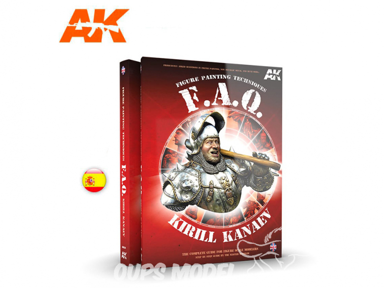 Ak Interactive livre AK631 F.A.Q. TECHNIQUES DE PEINTURE DE FIGURINES en Espagnol