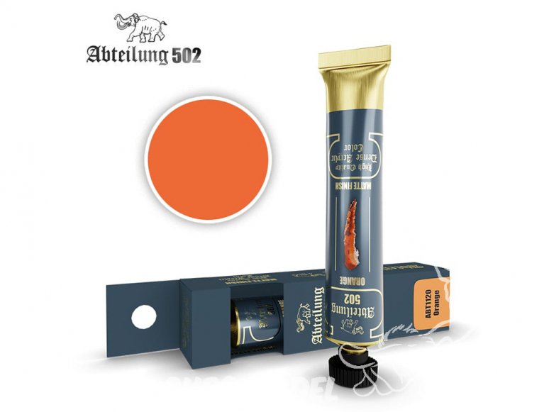 Abteilung 502 Tube Couleurs acryliques denses de haute qualité ABT1120 Orange