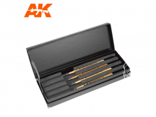 Ak pinceau AKSK10 ÉTUI DE LUXE POUR BROSSES KOLINSKY SIBÉRIENNES PREMIUM pinceaux de 00-0-1-2