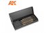 Ak pinceau AKSK10 ÉTUI DE LUXE POUR BROSSES KOLINSKY SIBÉRIENNES PREMIUM pinceaux de 00-0-1-2