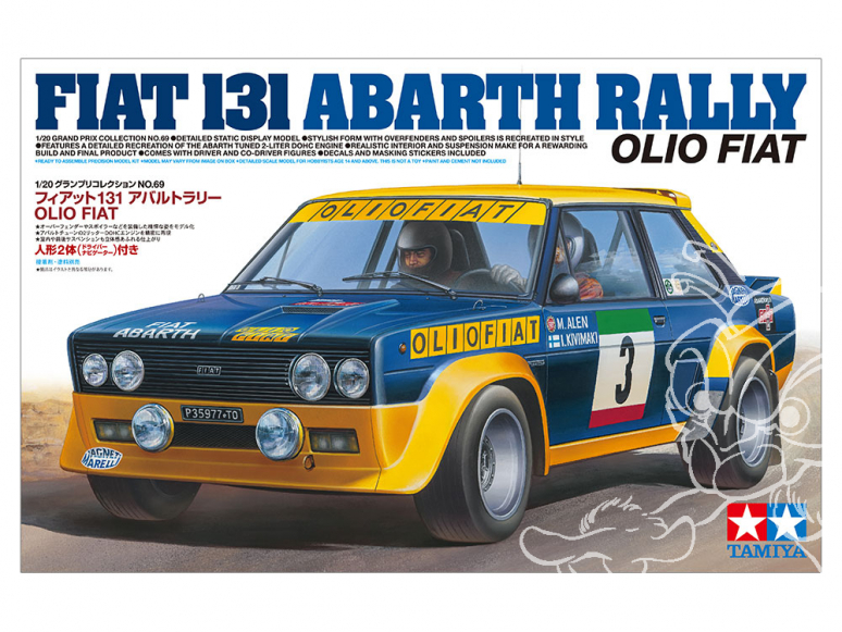 TAMIYA maquette voiture 20069 FIAT 131 Abarth Rally Olio FIAT 1/20