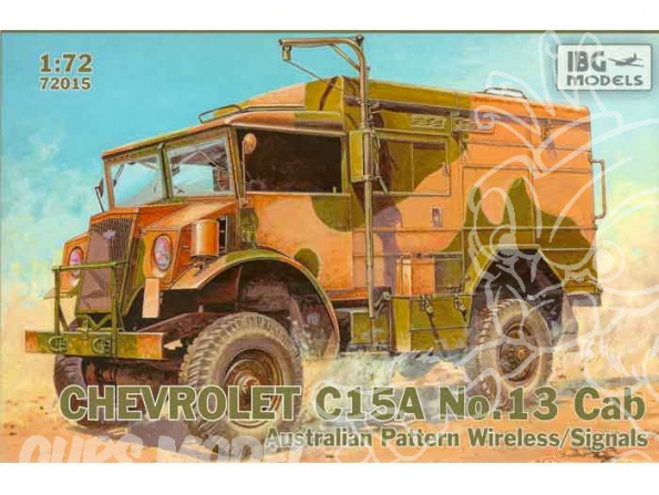 IBG maquette militaire 72015 CHEVROLET C15A No.13 Cab Radio et télécommunications - Production Australienne 1/72