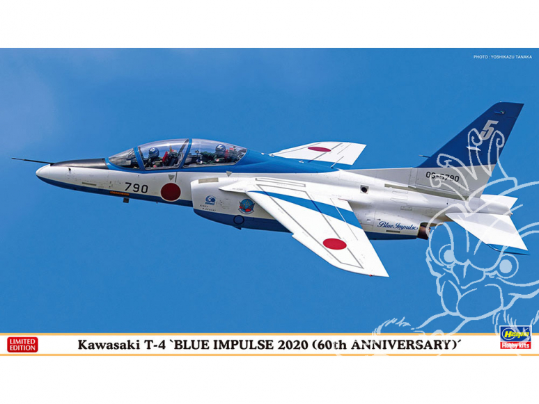 Hasegawa maquette avion 02356 Kawasaki T-4 «Blue Impulse 2020 (60e anniversaire)» 1/72