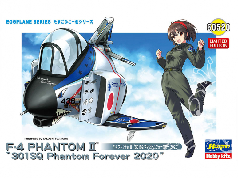 Hasegawa maquette figurine 60520 Collection Egg GF-4 Phantom II «301SQ Phantom Forever 2020» 1/12