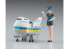 Hasegawa maquette figurine 52265 Collection Egg Girls n ° 12 «Maiyuki Sara (CA)» avec avion de ligne 1/20