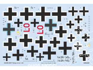 Eduard Decalques avion D32008 Flying circus / JG I Fokker Dr.I Meng 1/32