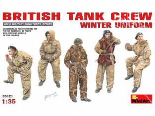 Mini art maquette militaire 35121 EQUIPAGE DE CHAR BRITANNIQUE (TENUE D’HIVER) 1/35