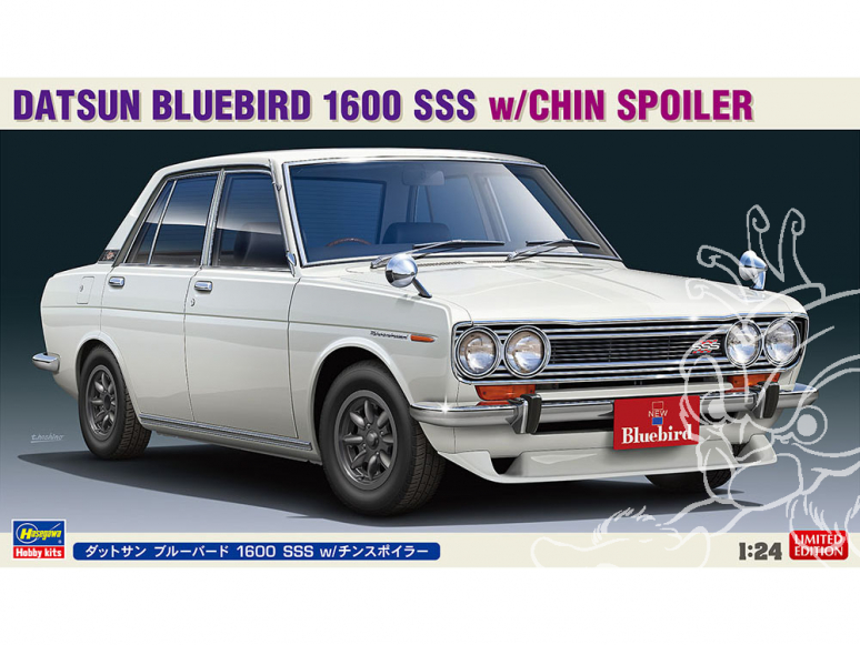 Hasegawa maquette voiture 20468 Nissan Bluebird 1600 SSS avec becquet 1/24