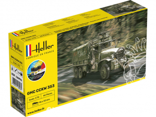 Heller maquette militaire 56996 GMC CCKW 353 Inclus peintures principale colle et pinceau 1/72