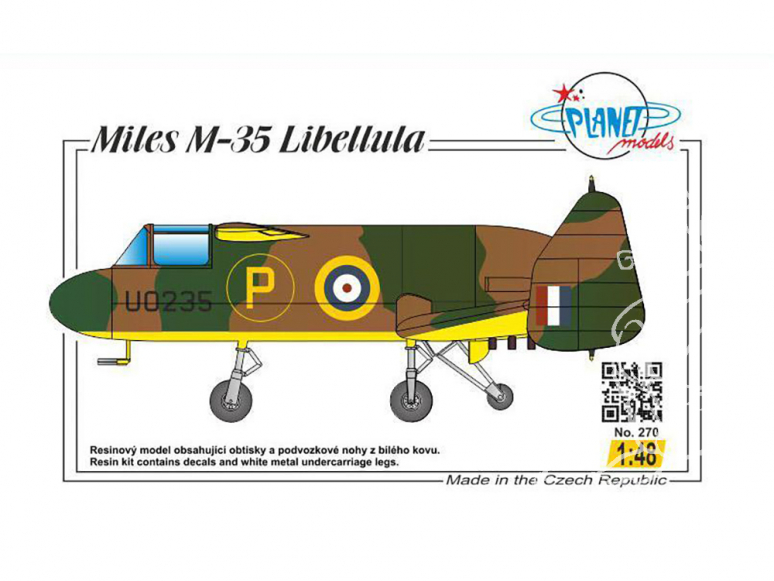 Planet Model PLT270 Miles M.35 Libellula full resine kit 1/48