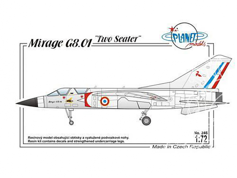 Planet Model PLT246 Dassault Mirage G8-01 full resine kit 1/72