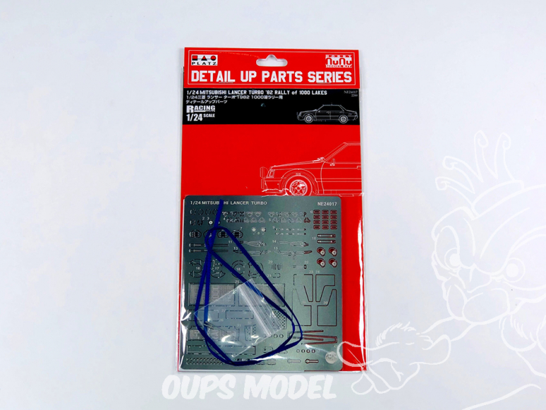 NuNu kit d'amelioration pour maquette de voiture NE24017 MITSUBISHI LANCER TURBO '82 RALY 1000 LAKES Detail Up Parts 1/24