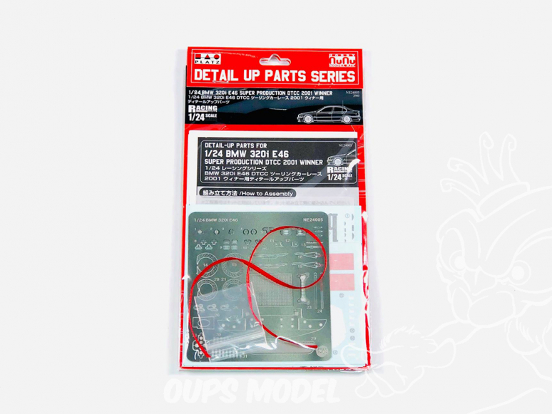 NuNu kit d'amelioration pour maquette de voiture NE24005 BMW 320 [E46] SUPER PRODUCTION DTCC 2001Detail Up Parts 1/24