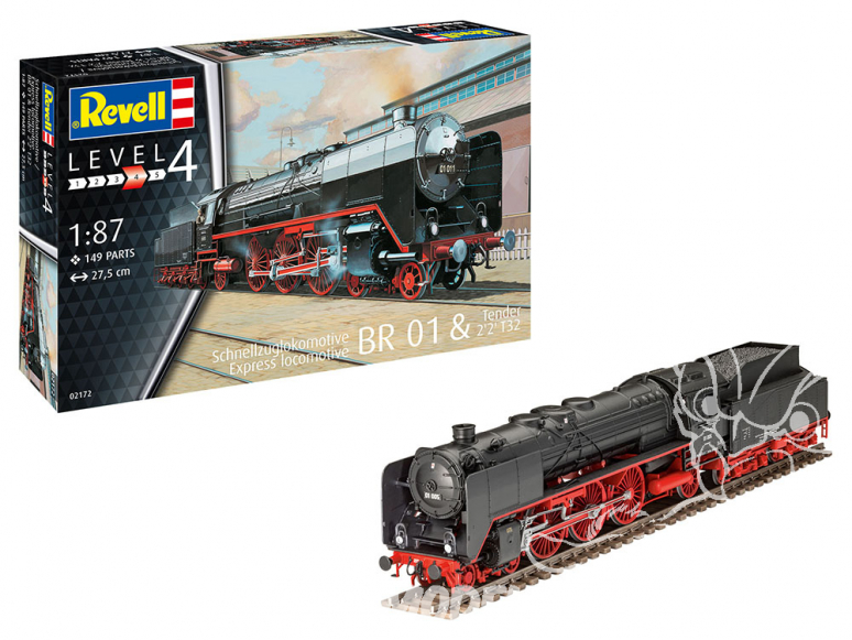 Revell maquette locomotive 02172 Locomotive rapide BR01 avec tender 2'2' T32 1/87